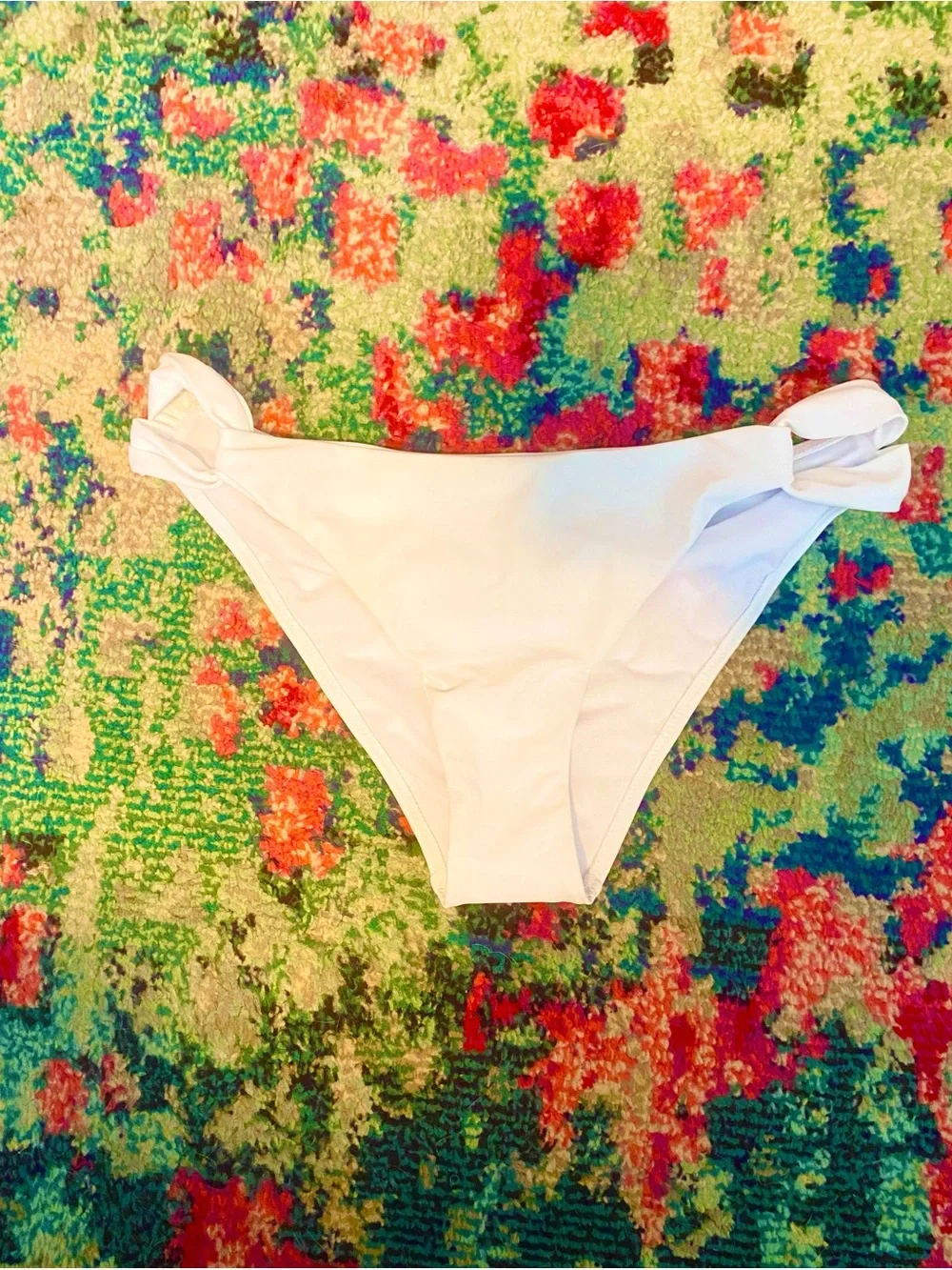 Boohoo White Cutout Bikini Bottom Size 8 NEW Never Worn